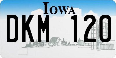 IA license plate DKM120