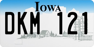 IA license plate DKM121