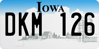 IA license plate DKM126