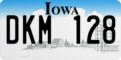 IA license plate DKM128
