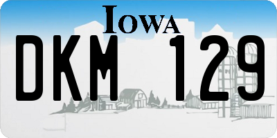IA license plate DKM129
