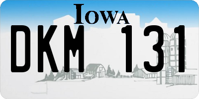 IA license plate DKM131