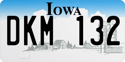 IA license plate DKM132