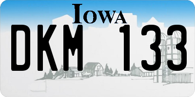 IA license plate DKM133