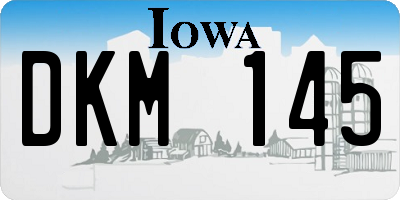 IA license plate DKM145