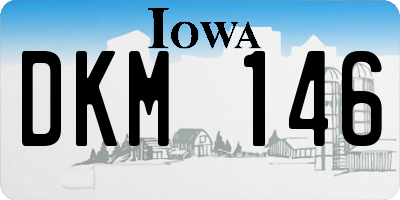 IA license plate DKM146