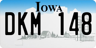 IA license plate DKM148