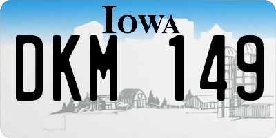 IA license plate DKM149