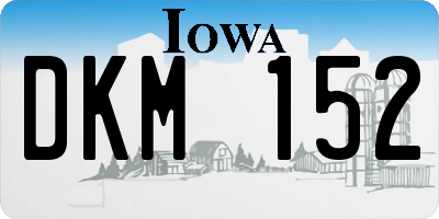 IA license plate DKM152