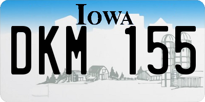 IA license plate DKM155