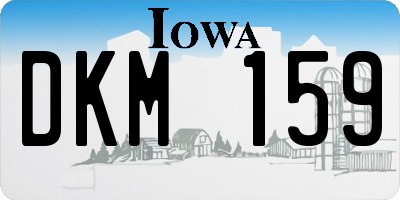 IA license plate DKM159