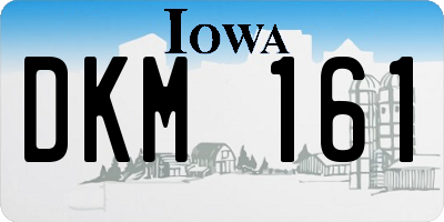 IA license plate DKM161