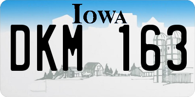 IA license plate DKM163