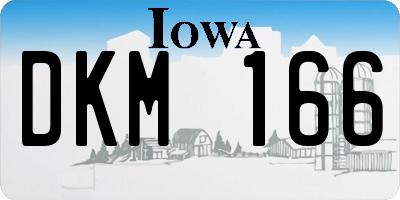 IA license plate DKM166