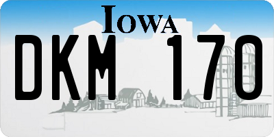 IA license plate DKM170