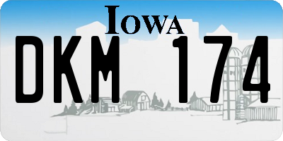 IA license plate DKM174