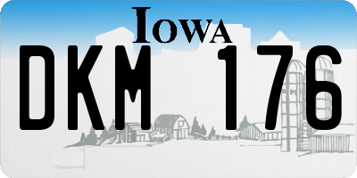 IA license plate DKM176