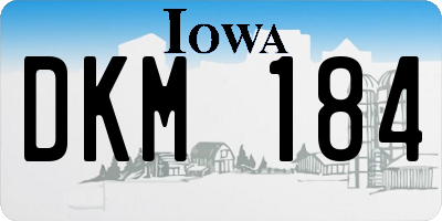 IA license plate DKM184