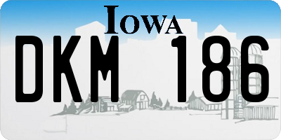 IA license plate DKM186