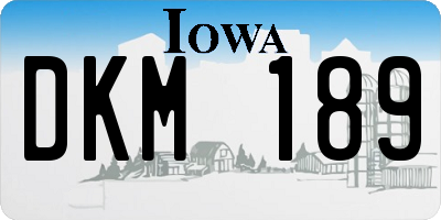 IA license plate DKM189