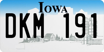IA license plate DKM191