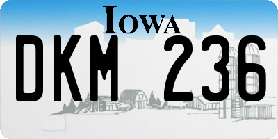 IA license plate DKM236