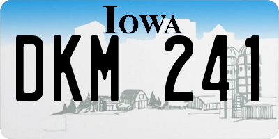 IA license plate DKM241