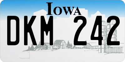 IA license plate DKM242