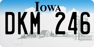 IA license plate DKM246