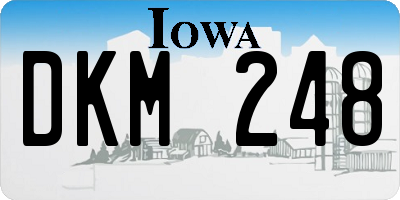 IA license plate DKM248