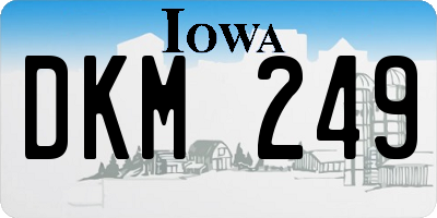 IA license plate DKM249