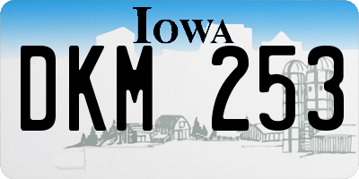 IA license plate DKM253