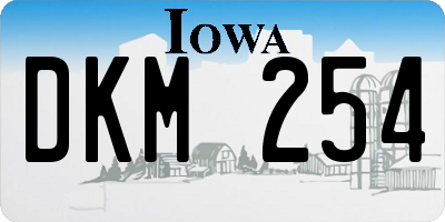 IA license plate DKM254