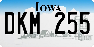 IA license plate DKM255
