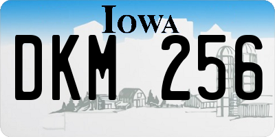 IA license plate DKM256