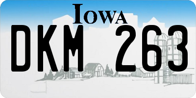 IA license plate DKM263