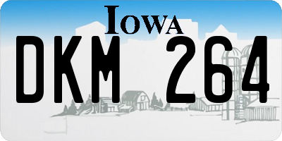 IA license plate DKM264