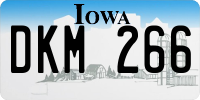 IA license plate DKM266