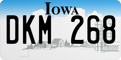 IA license plate DKM268