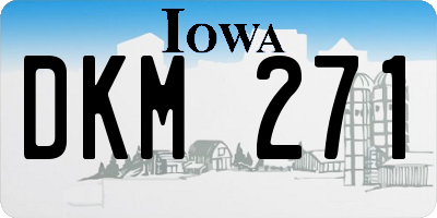 IA license plate DKM271