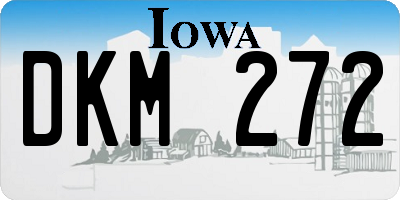 IA license plate DKM272