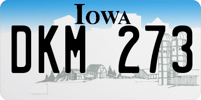 IA license plate DKM273