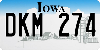 IA license plate DKM274