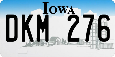 IA license plate DKM276