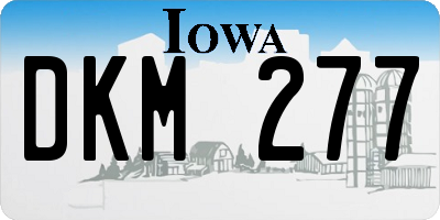 IA license plate DKM277