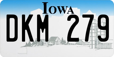 IA license plate DKM279