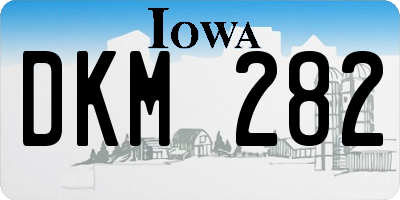 IA license plate DKM282