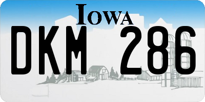 IA license plate DKM286