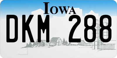 IA license plate DKM288