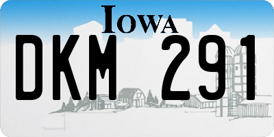 IA license plate DKM291